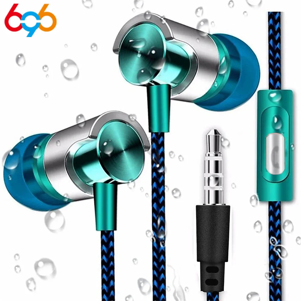 Wired In-Ear Earphones – Noise Cancelling Stereo Headphones with Ergonomic Design for Sports & Everyday Use