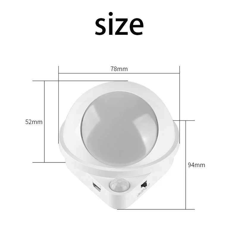 Motion Sensor Night Light LED Cabinet Light USB Charging Touch Switch Dimmable Light Stair Corridor Wall Light 18650 Battery