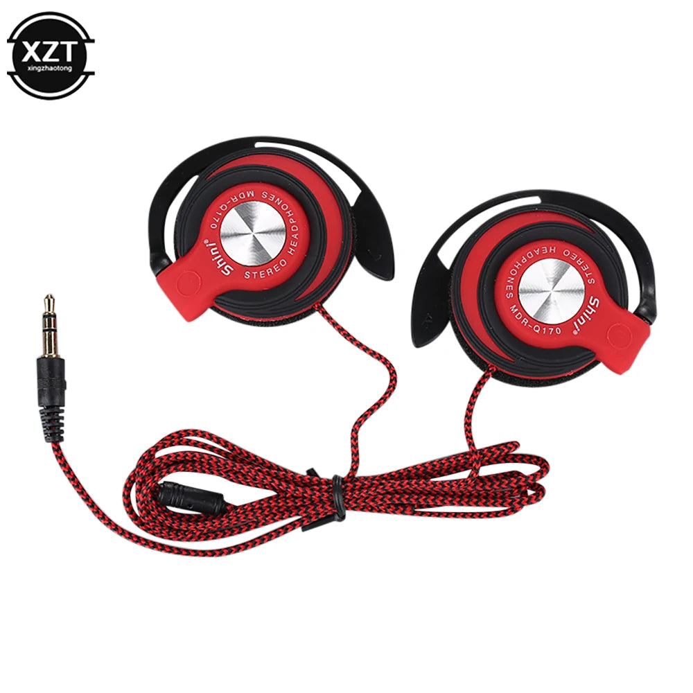 Wired Over-Ear Headphones – HIFI Deep Bass Ear Hook Headset with Noise Isolation for Music & Calls