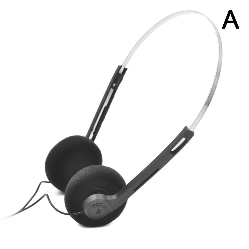Retro Underwire Wired Headphones – Portable Music Earphones for MP3, Walkman Style, Sports & Fashion Use