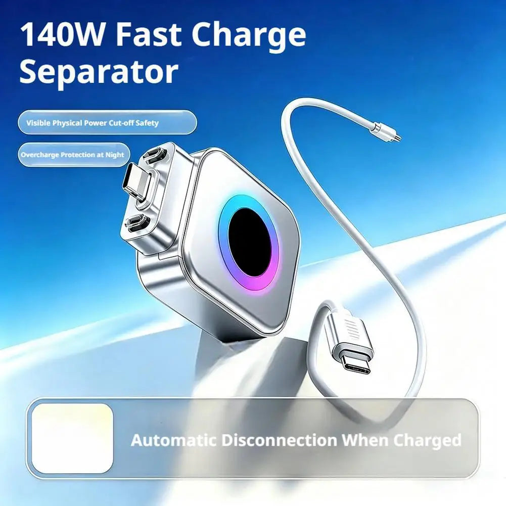 140W Fast Charger – Intelligent Power Cut-Off Technology