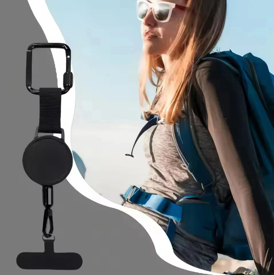 Retractable Anti-Theft Phone Lanyard with Carabiner