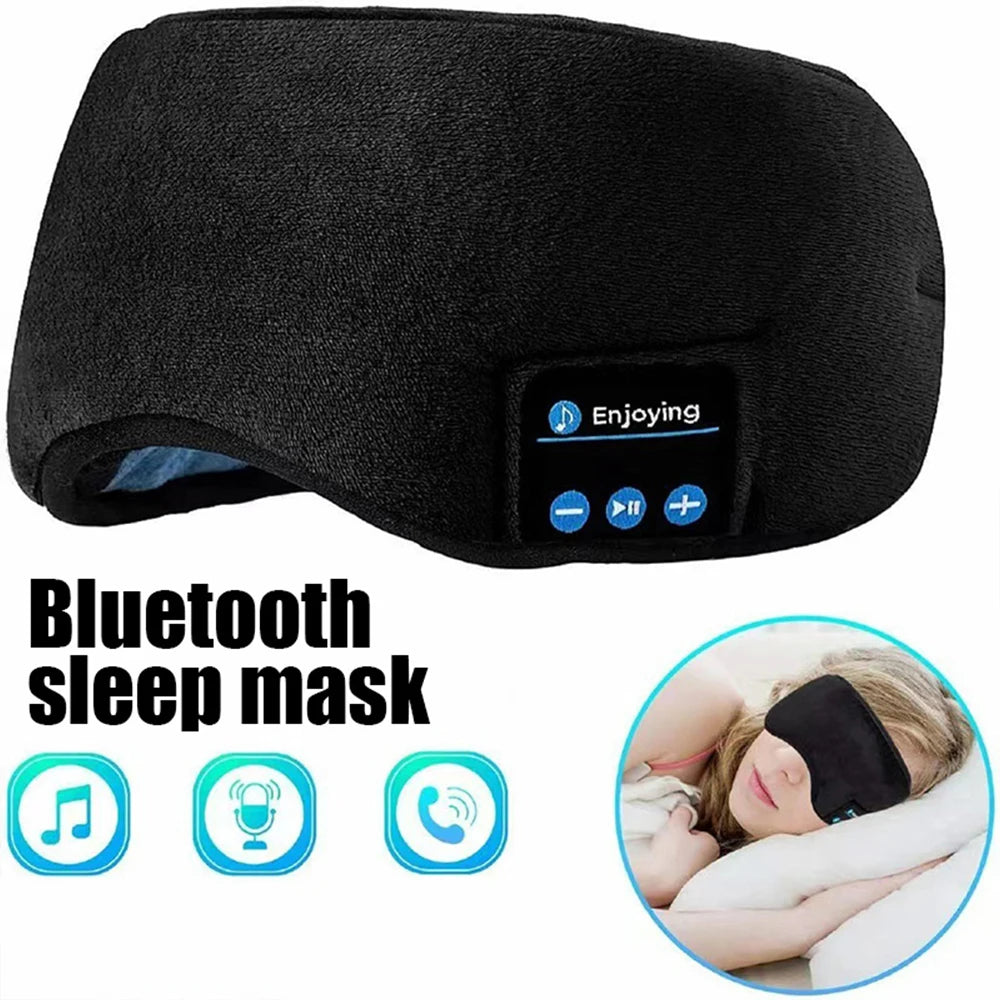 Bluetooth Sleep Headband Earphones – Wireless Sports Headband with Built-in Speakers for Music, Sleep & Eye Mask Comfort
