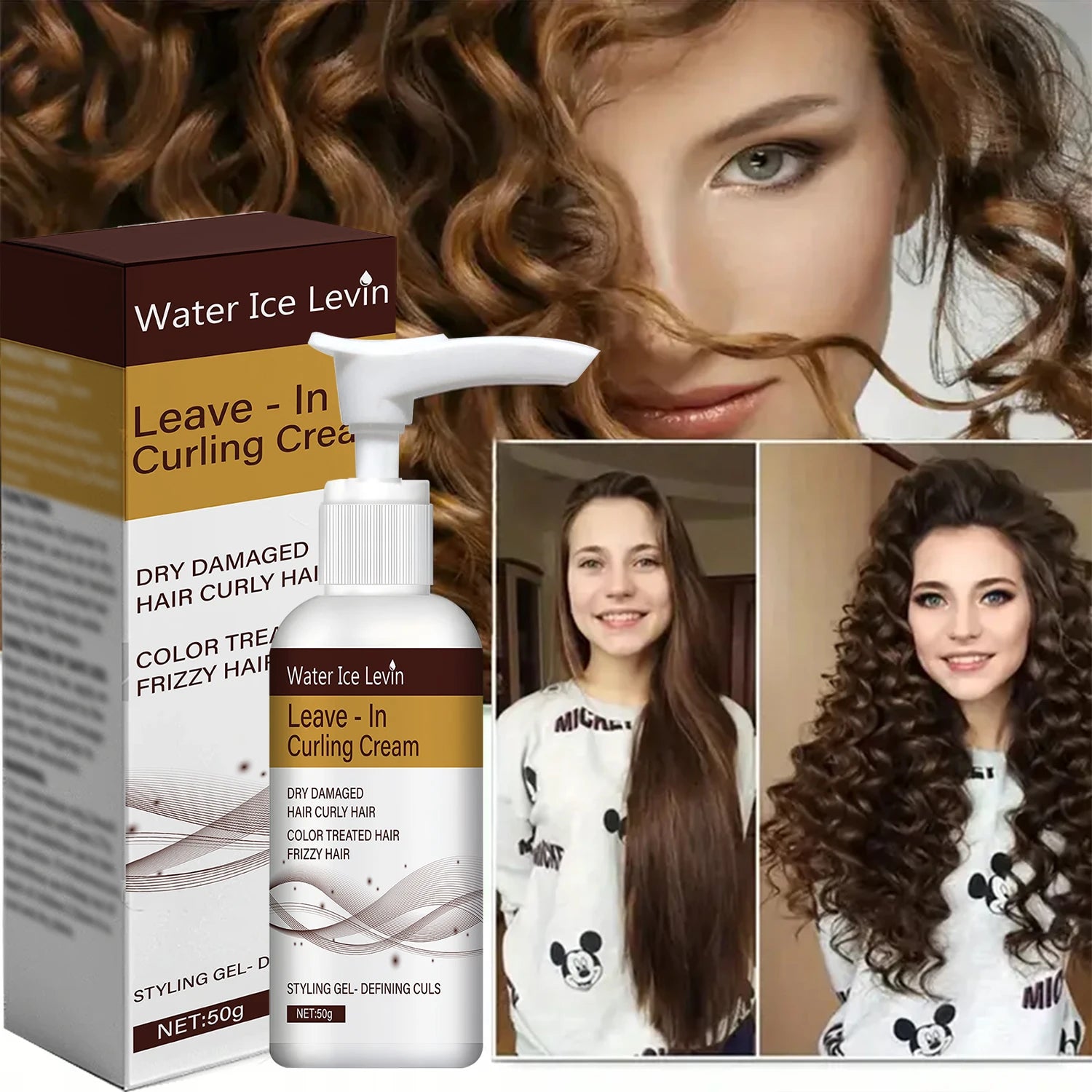 Curling Cream for Defined Curls – Frizz Control, Repair & Long-Lasting Hold (50g)