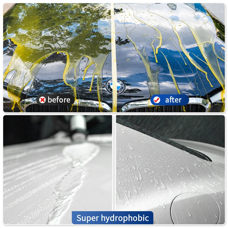 3 in 1 Ceramic Coating Spray – Quick Nano Polishing Wax for Car Paint Protection & Scratch Repair