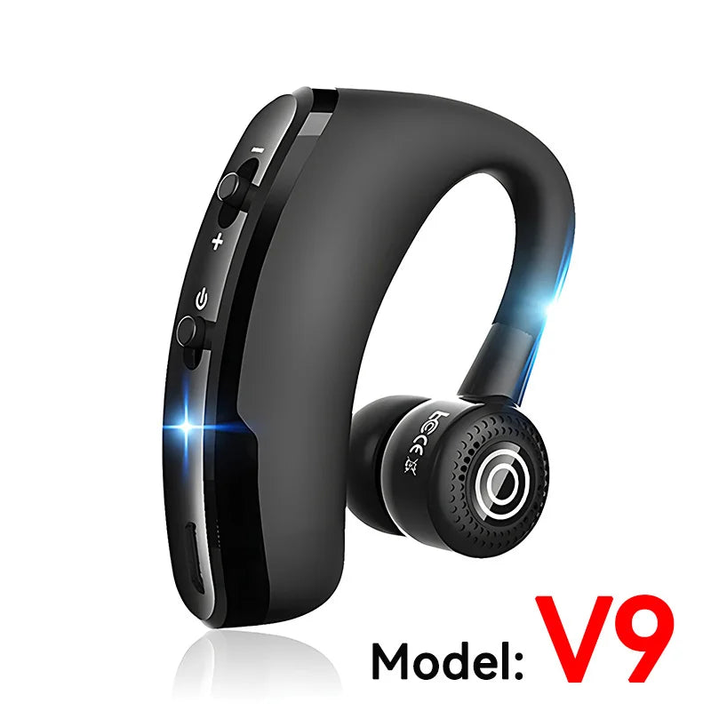 V8 Wireless Bluetooth Single Earphone – HD Mic Stereo Handsfree Headset for Sports, Driving & Travel