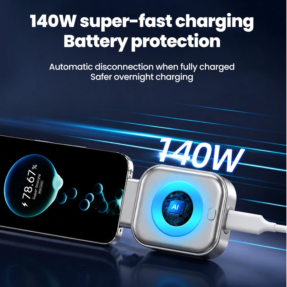 140W Fast Charger – Intelligent Power Cut-Off Technology