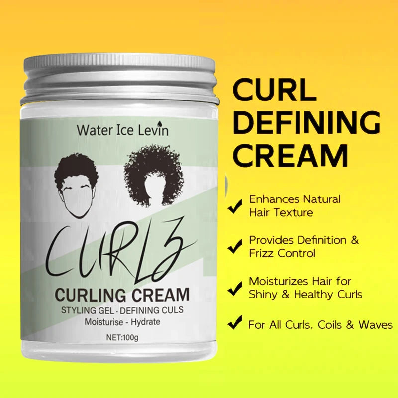 Curly Hair Styling Cream – Moisturizing & Hydrating Leave-In Hair Care (100g Travel Size)