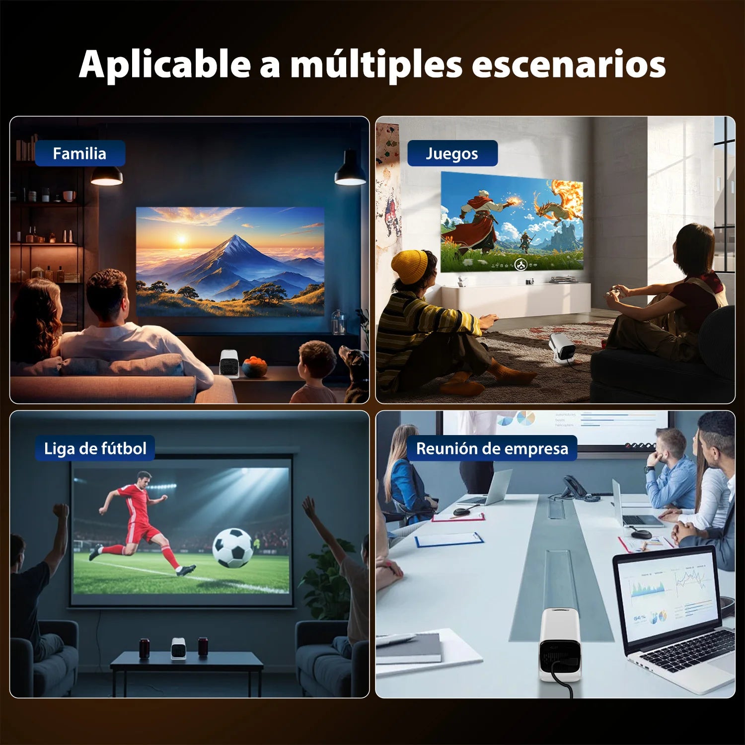 MAOHUTER Smart Mini Projector 1080P 4K Supported WiFi Bluetooth Portable Home Theater Outdoor Movie Projector For Phone HDMI USB