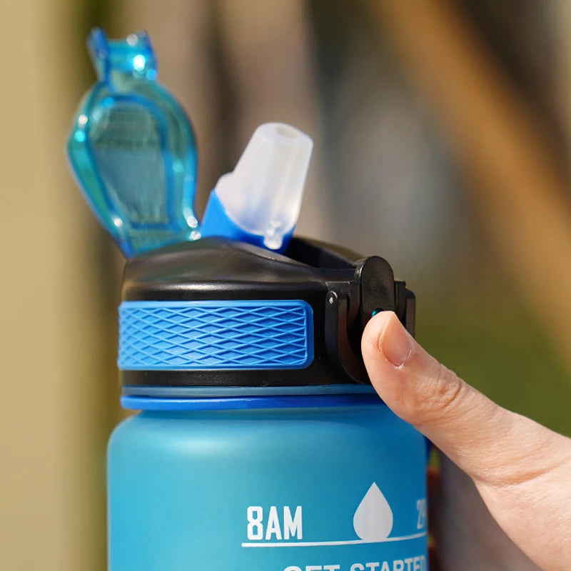 1L Motivational Water Bottle with Time Marker