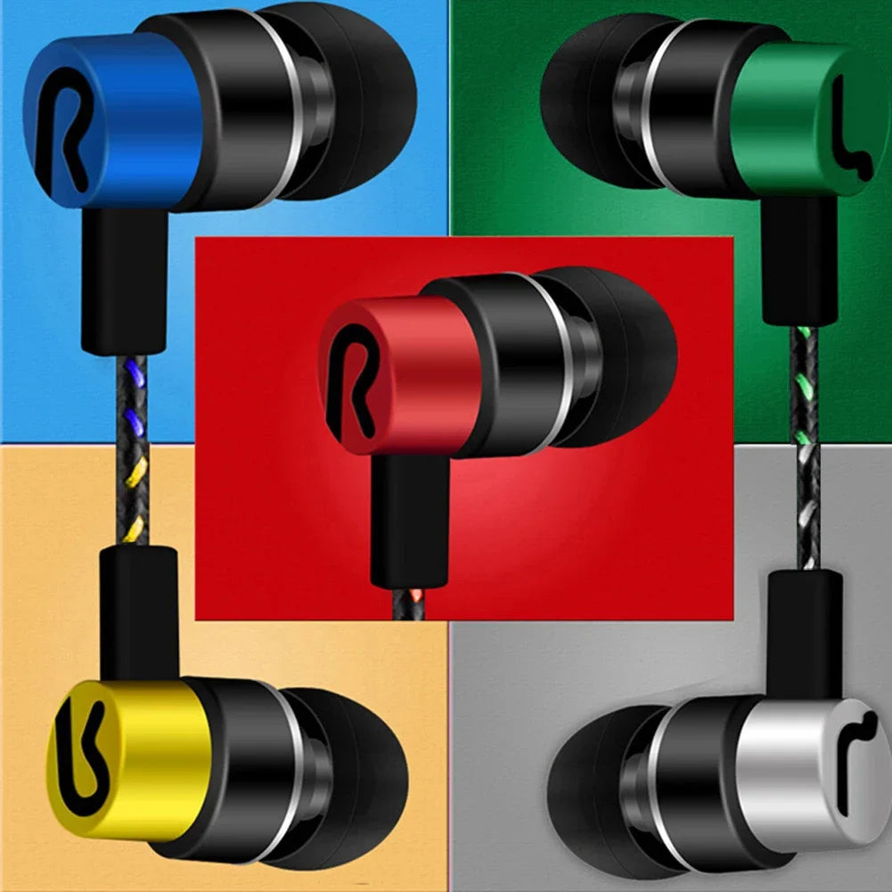3.5mm Wired In-Ear Earphones – Bass Stereo Headphones with Noise Cancelling for Mobile
