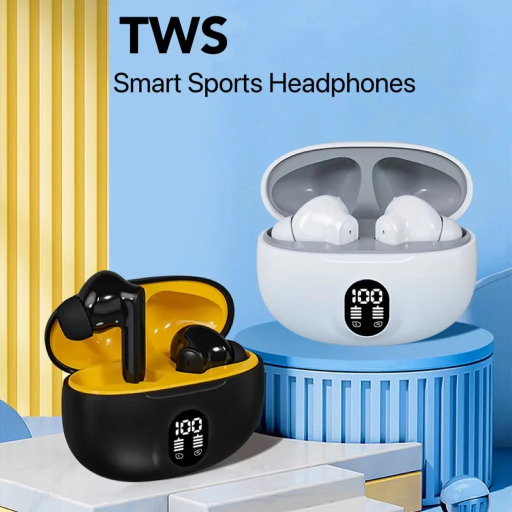 895B TWS Wireless Earbuds – Noise Cancelling Waterproof In-Ear Stereo Headphones with LED Display Charging Case