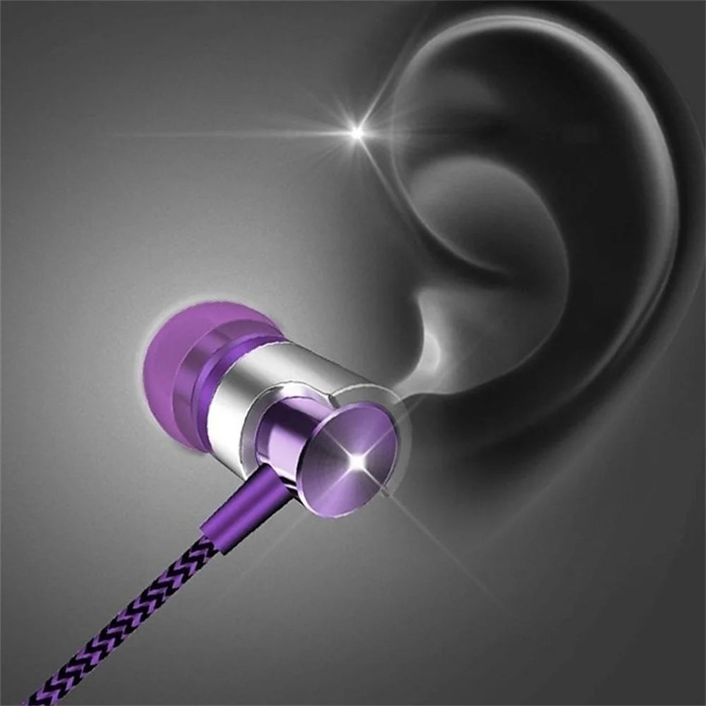 Wired In-Ear Earphones – Noise Cancelling Stereo Headphones with Ergonomic Design for Sports & Everyday Use