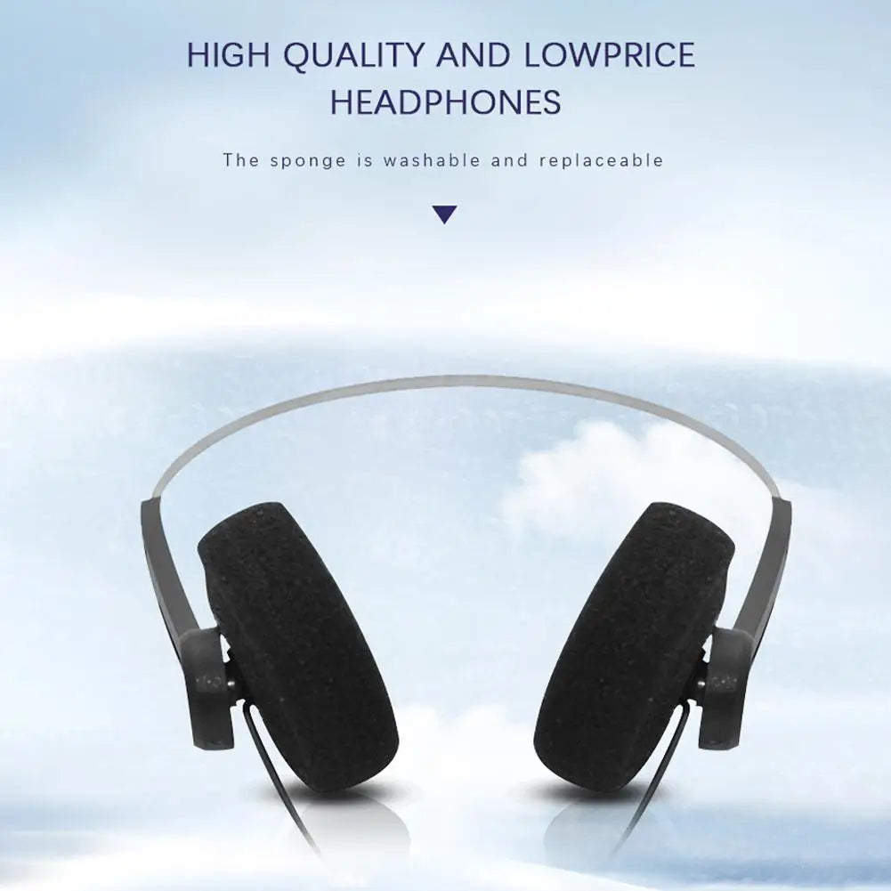 Retro Underwire Wired Headphones – Portable Music Earphones for MP3, Walkman Style, Sports & Fashion Use