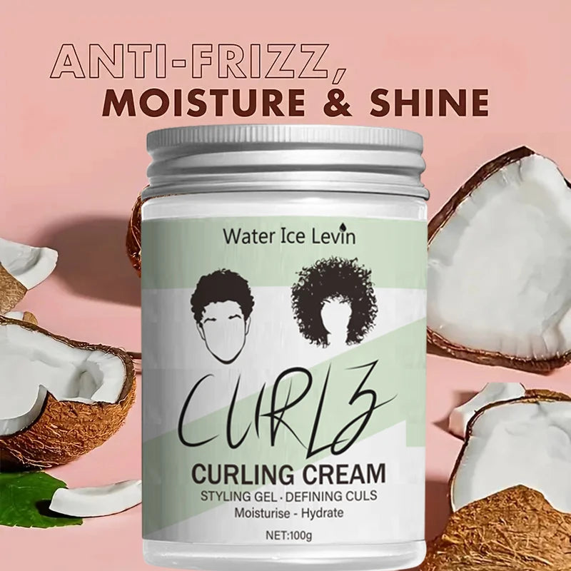 Curly Hair Styling Cream – Moisturizing & Hydrating Leave-In Hair Care (100g Travel Size)