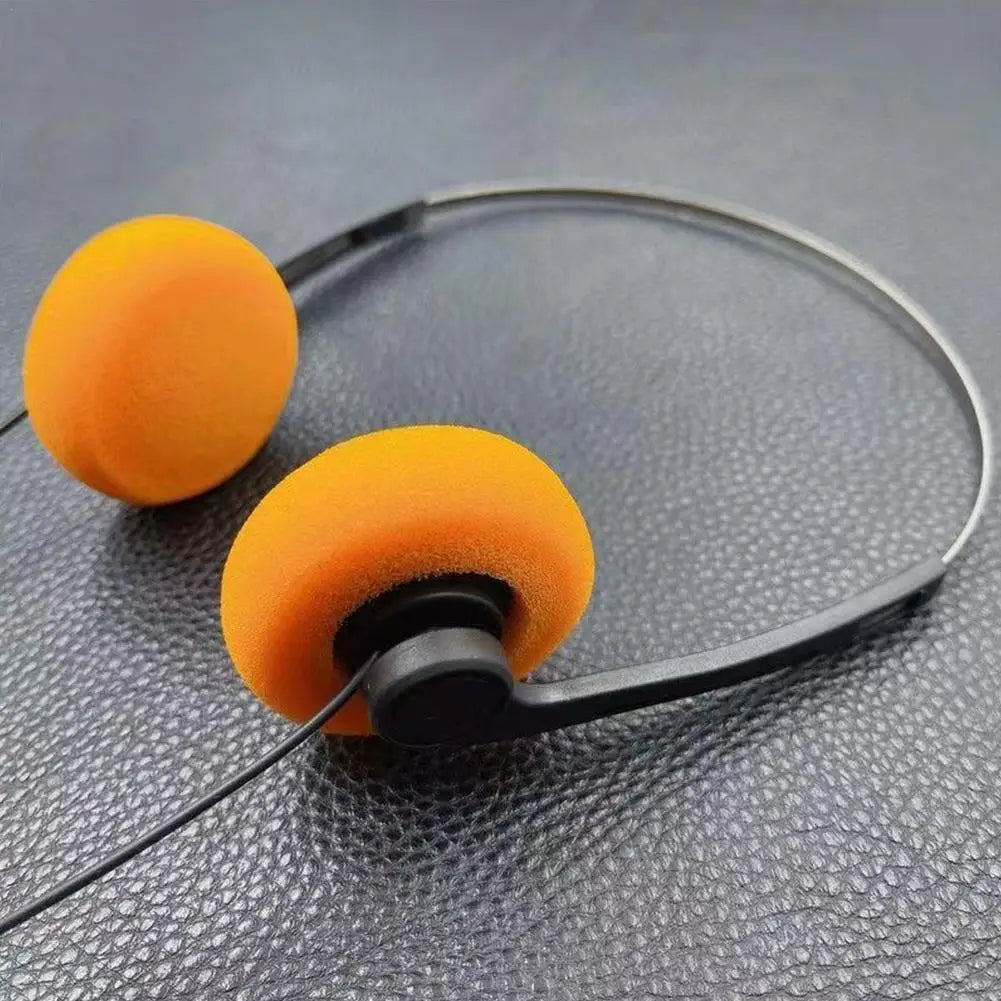 Retro Underwire Wired Headphones – Portable Music Earphones for MP3, Walkman Style, Sports & Fashion Use