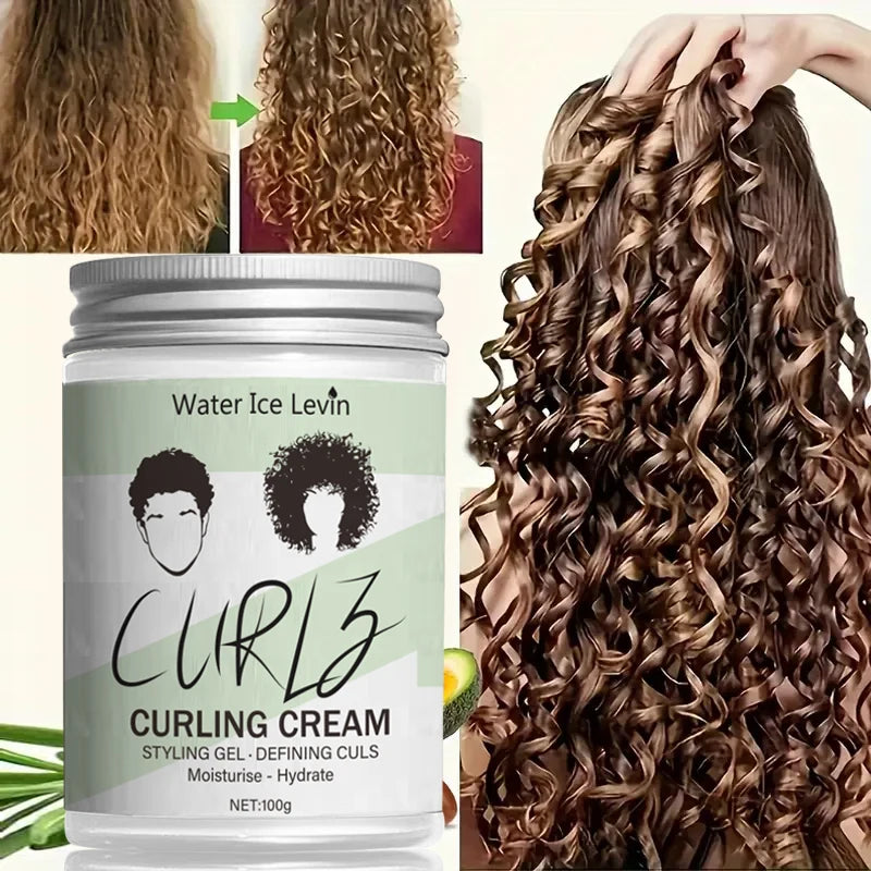 Curly Hair Styling Cream – Moisturizing & Hydrating Leave-In Hair Care (100g Travel Size)