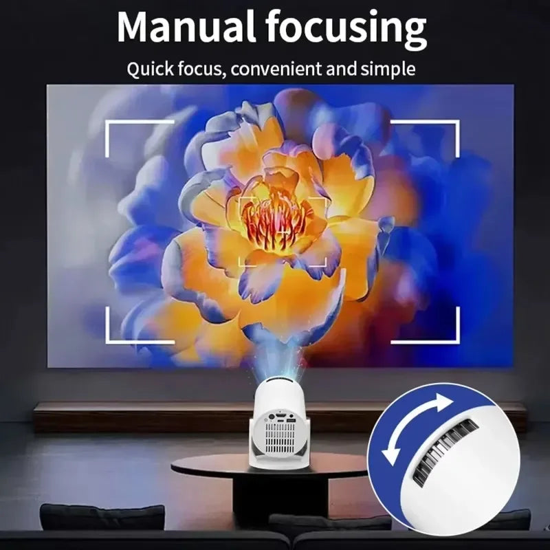 Hot Sale Mini HY300 Smart Projector Android 13 OS Native 1080P 4K Supported Auto WiFi 6 BT5.0 Portable Home Theater Projector