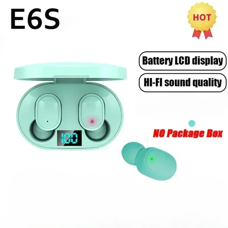 E6S TWS Wireless Earbuds – Bluetooth Noise Cancelling Earphones with Mic & Charging Case