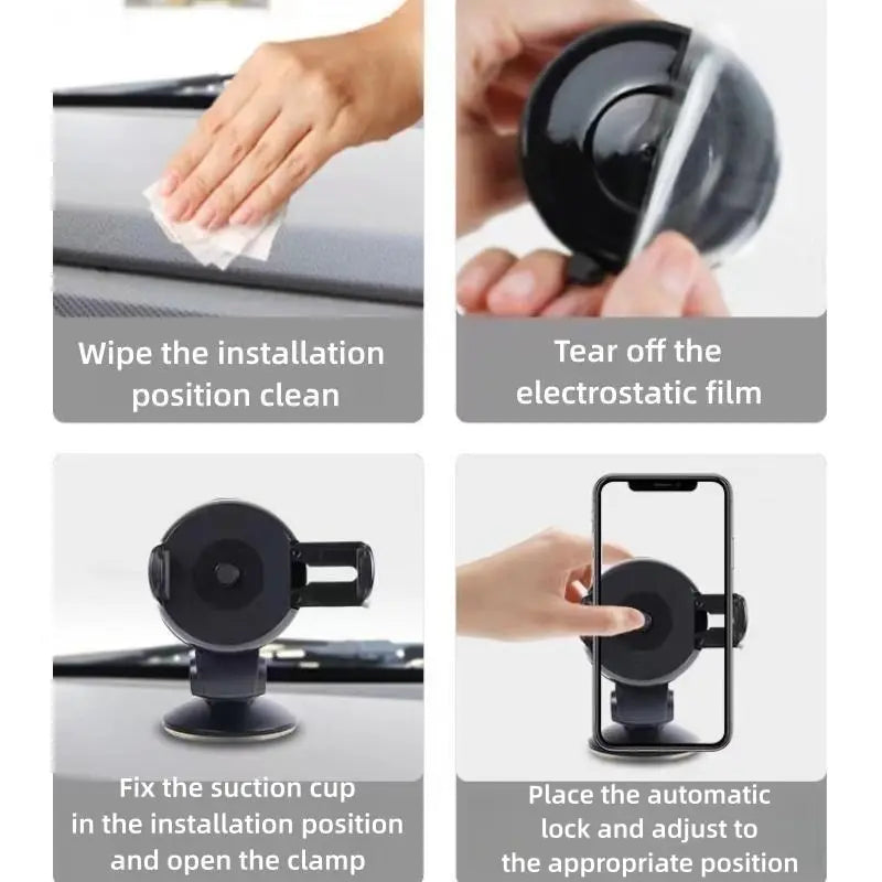 Universal Car Phone Holder – Windshield & Dashboard Mount