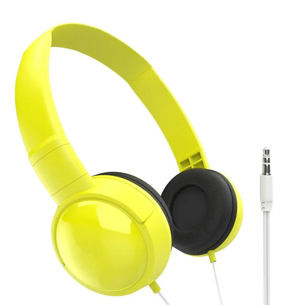 HiFi Stereo Wired Over-Ear Headphones – 3.5mm Adjustable Bass Headset for Music, Phone, Tablet & Laptop