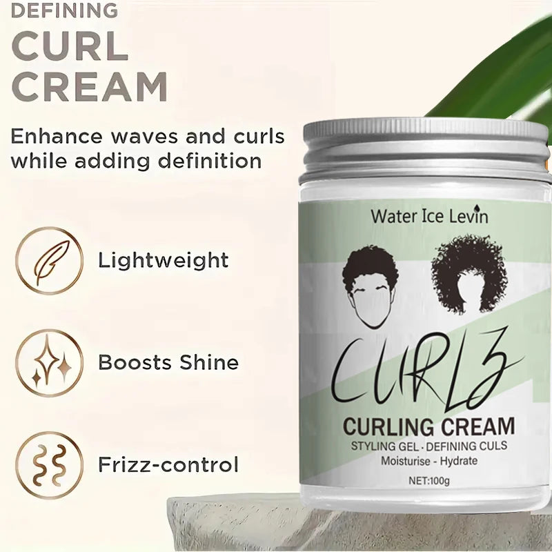 Curly Hair Styling Cream – Moisturizing & Hydrating Leave-In Hair Care (100g Travel Size)