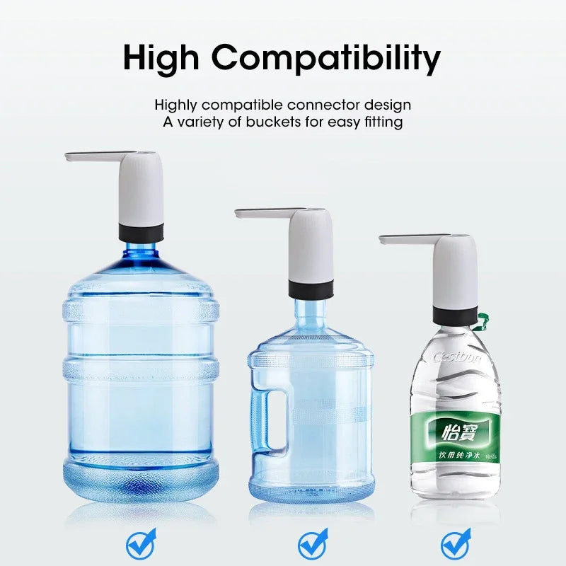 Portable Water Bottle Pump with One-Touch Operation