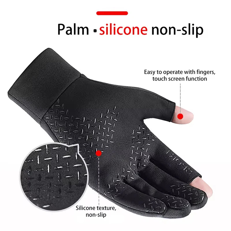 Winter Fishing & Cycling Gloves – Warm, Anti-Slip & Touchscreen Compatible