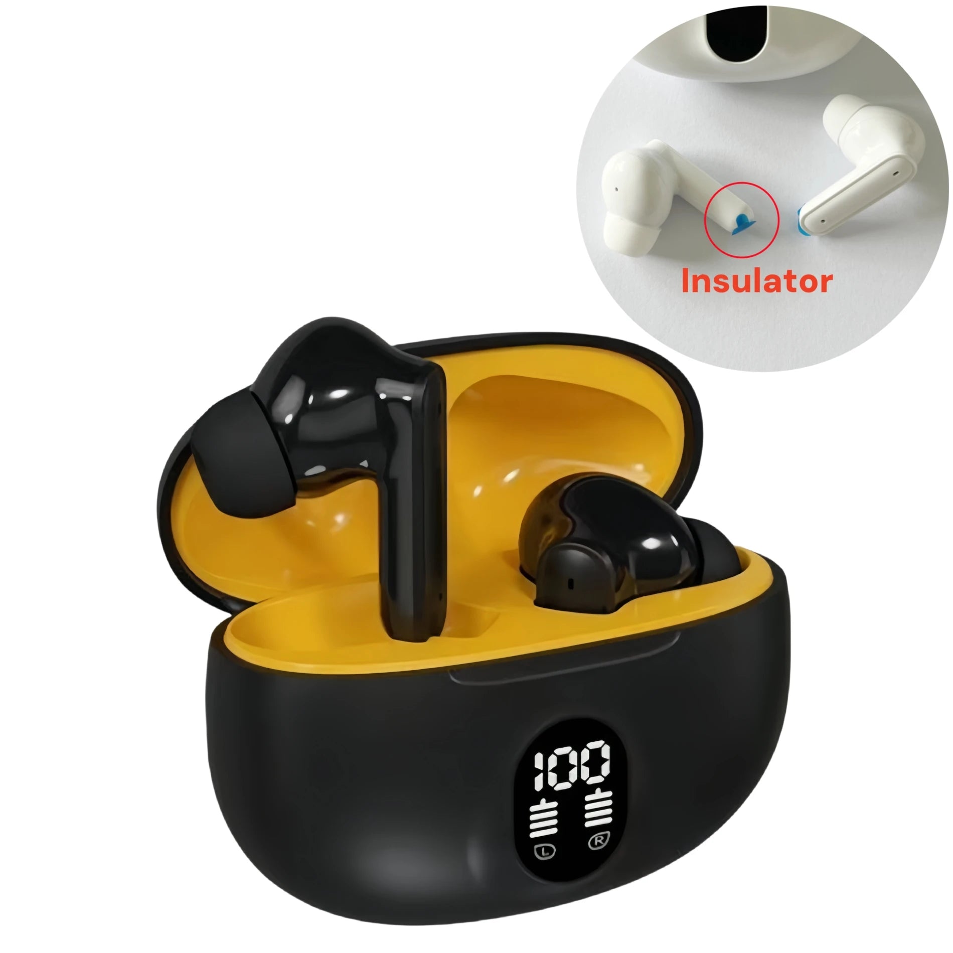 895B TWS Wireless Earbuds – Noise Cancelling Waterproof In-Ear Stereo Headphones with LED Display Charging Case