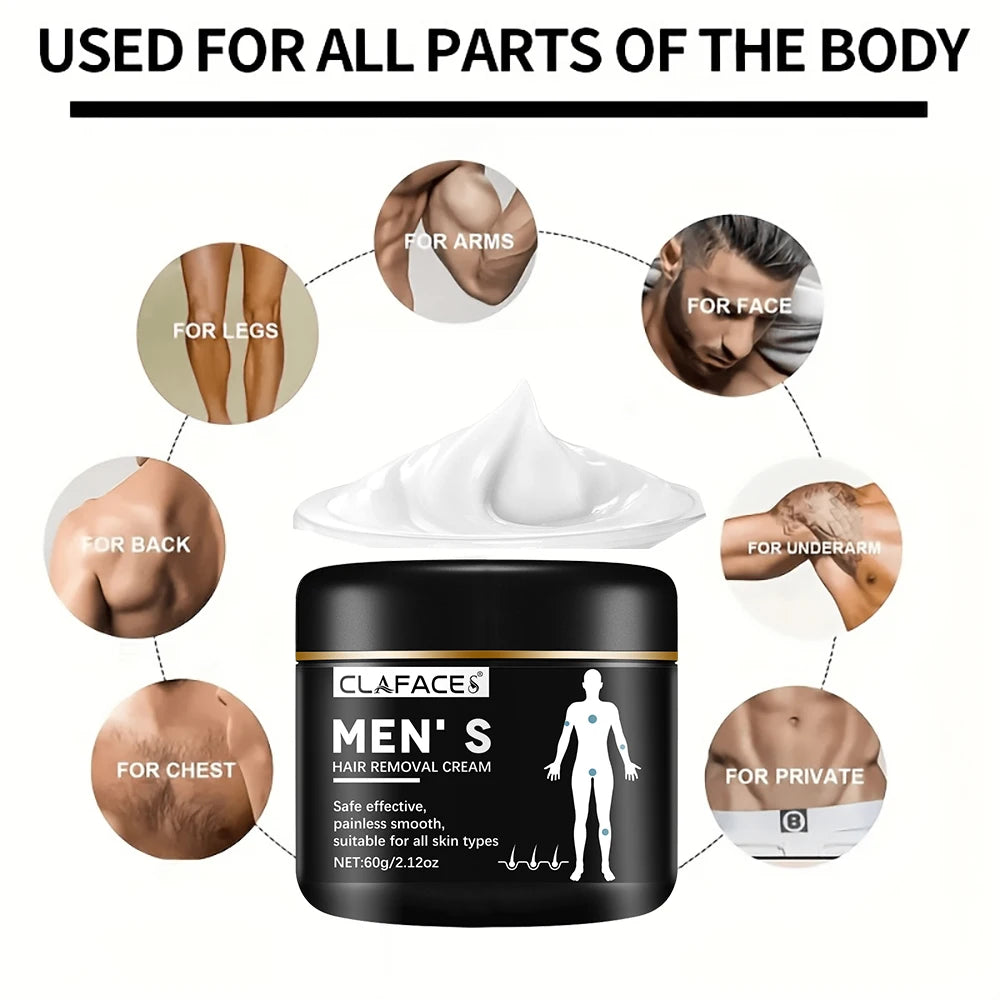 Men Painless Hair Removal Cream – Smooth Skin, Fast & Gentle Hair Removal