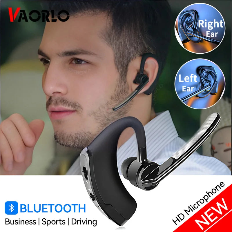 V8 Wireless Bluetooth Single Earphone – HD Mic Stereo Handsfree Headset for Sports, Driving & Travel