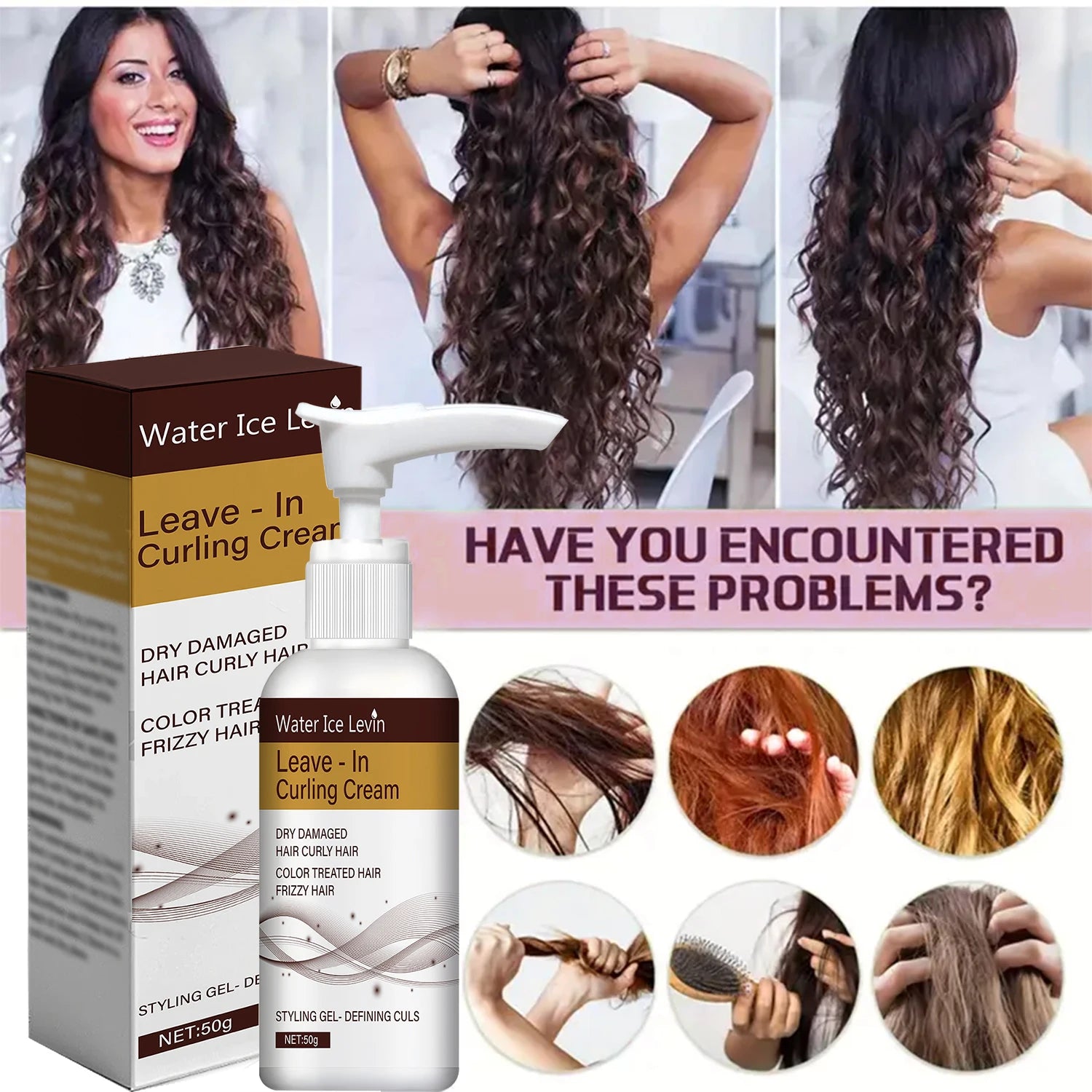 Curling Cream for Defined Curls – Frizz Control, Repair & Long-Lasting Hold (50g)