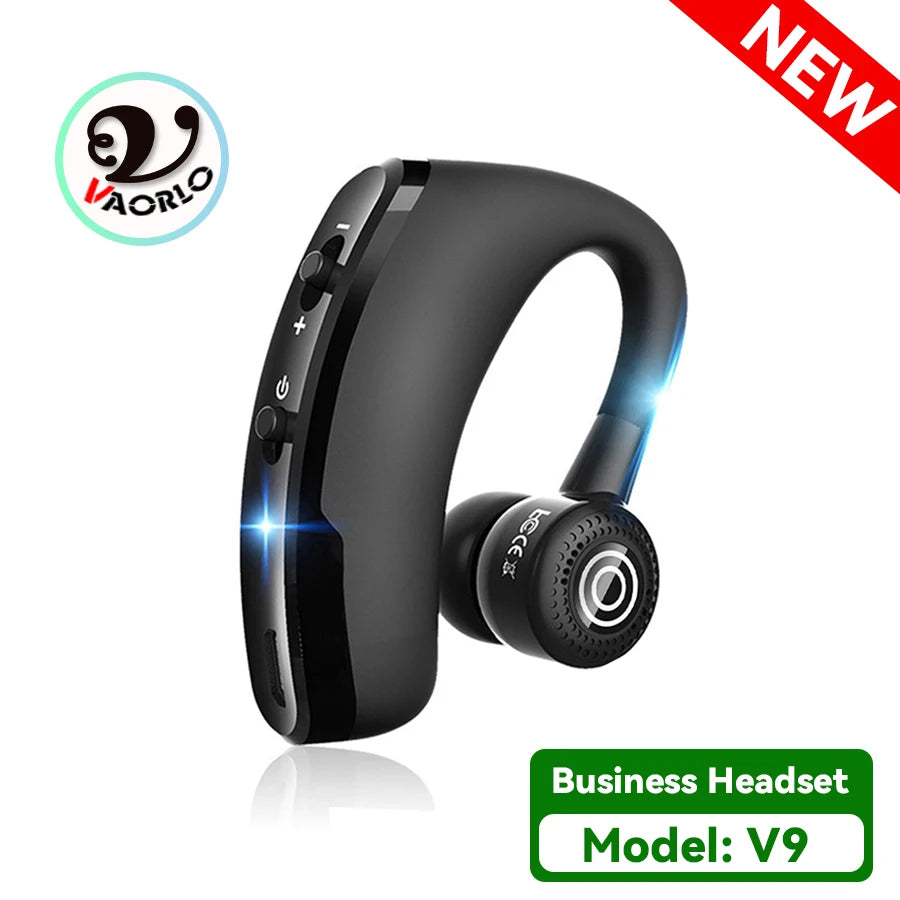 V8 Wireless Bluetooth Single Earphone – HD Mic Stereo Handsfree Headset for Sports, Driving & Travel