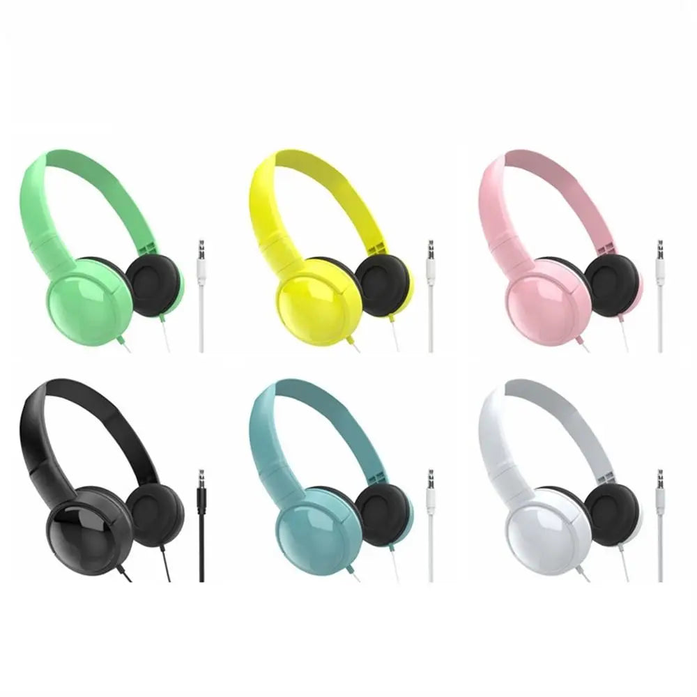 HiFi Stereo Wired Over-Ear Headphones – 3.5mm Adjustable Bass Headset for Music, Phone, Tablet & Laptop