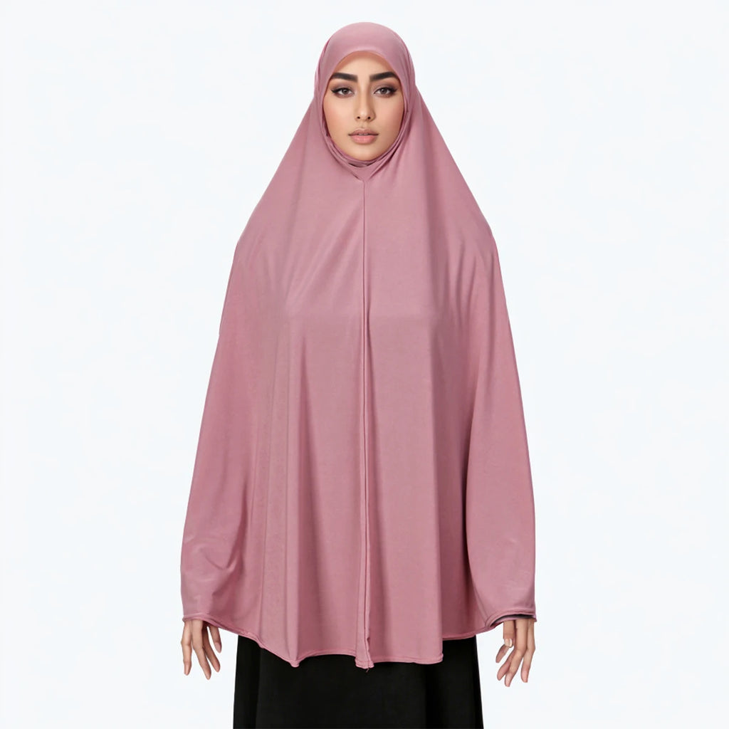 Muslim Abayas Full Cover Women Colthes Solid Color Inner Hijab Long Shawl Premium Cotton Hemp Hijab Ramadan Prayer Women Dress