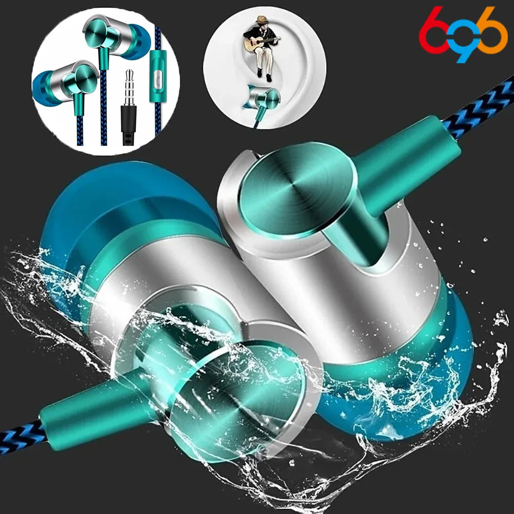 Wired In-Ear Earphones – Noise Cancelling Stereo Headphones with Ergonomic Design for Sports & Everyday Use