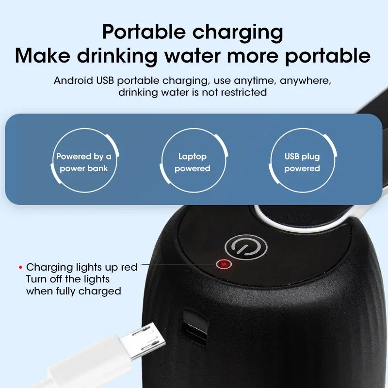 Portable Water Bottle Pump with One-Touch Operation