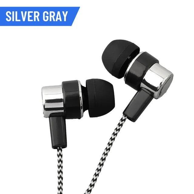 3.5mm Wired In-Ear Earphones – Bass Stereo Headphones with Noise Cancelling for Mobile