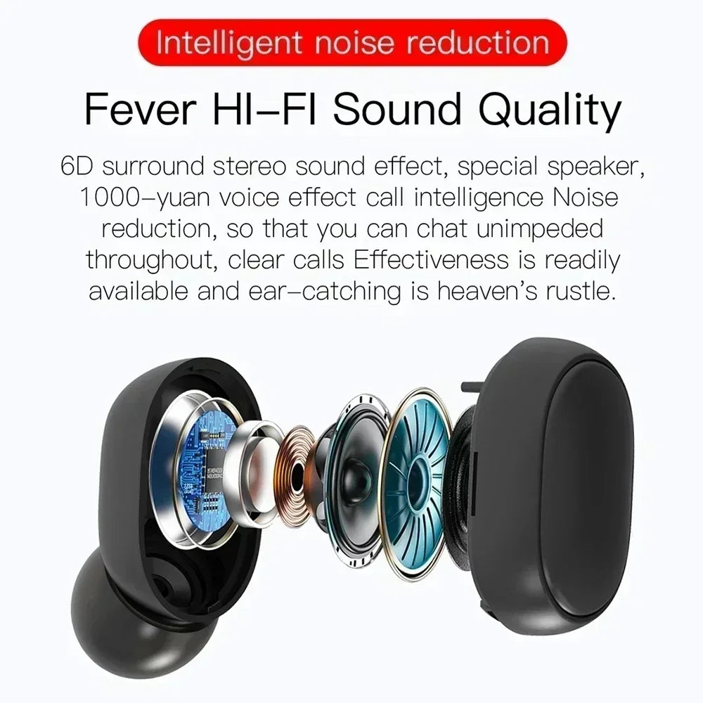 E6S TWS Wireless Earbuds – Bluetooth Noise Cancelling Earphones with Mic & Charging Case