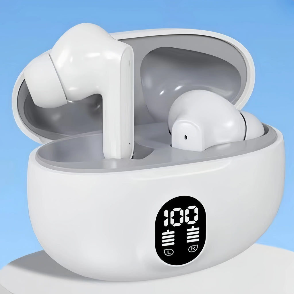 895B TWS Wireless Earbuds – Noise Cancelling Waterproof In-Ear Stereo Headphones with LED Display Charging Case