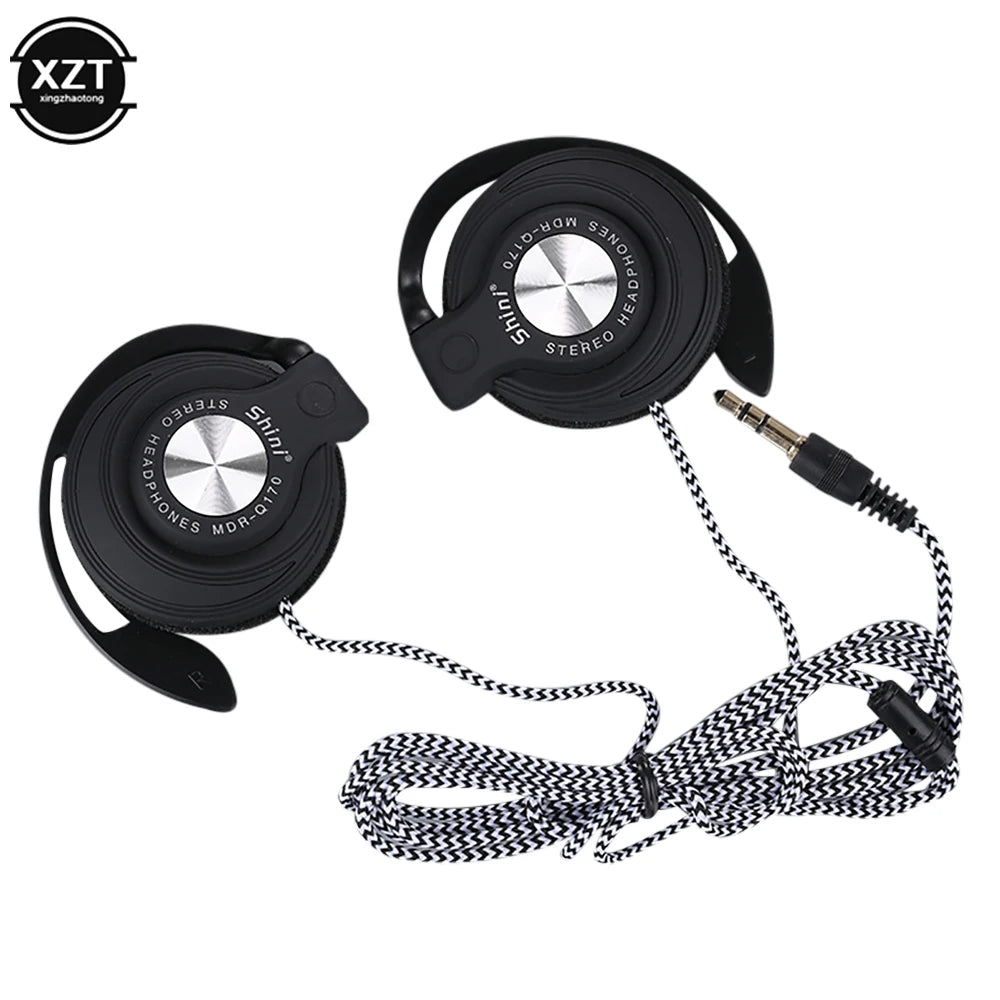Wired Over-Ear Headphones – HIFI Deep Bass Ear Hook Headset with Noise Isolation for Music & Calls