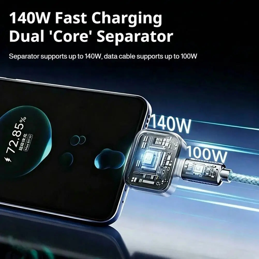 140W Fast Charger – Intelligent Power Cut-Off Technology