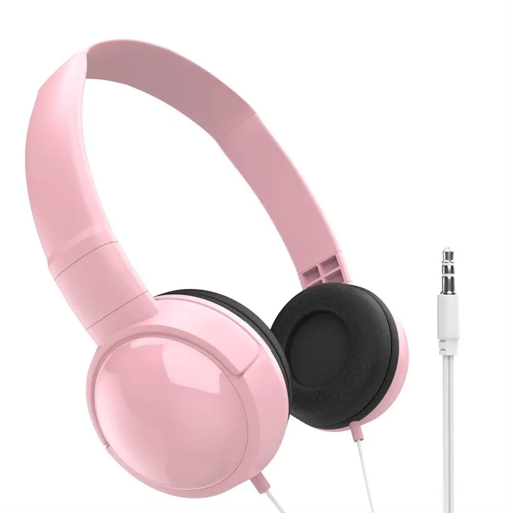 HiFi Stereo Wired Over-Ear Headphones – 3.5mm Adjustable Bass Headset for Music, Phone, Tablet & Laptop