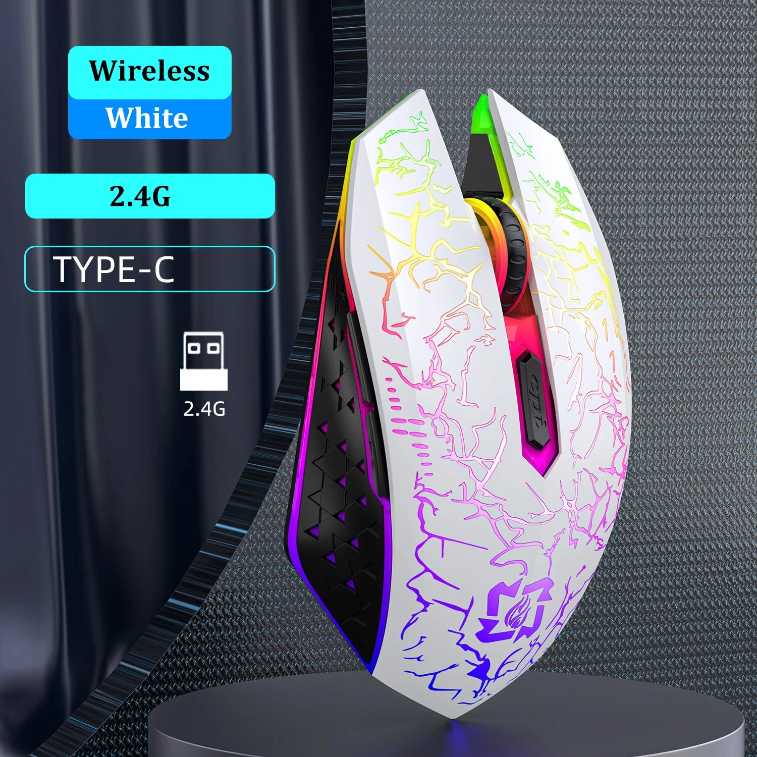 Bluetooth 5.2 RGB Wireless Gaming Mouse – Dual Mode
