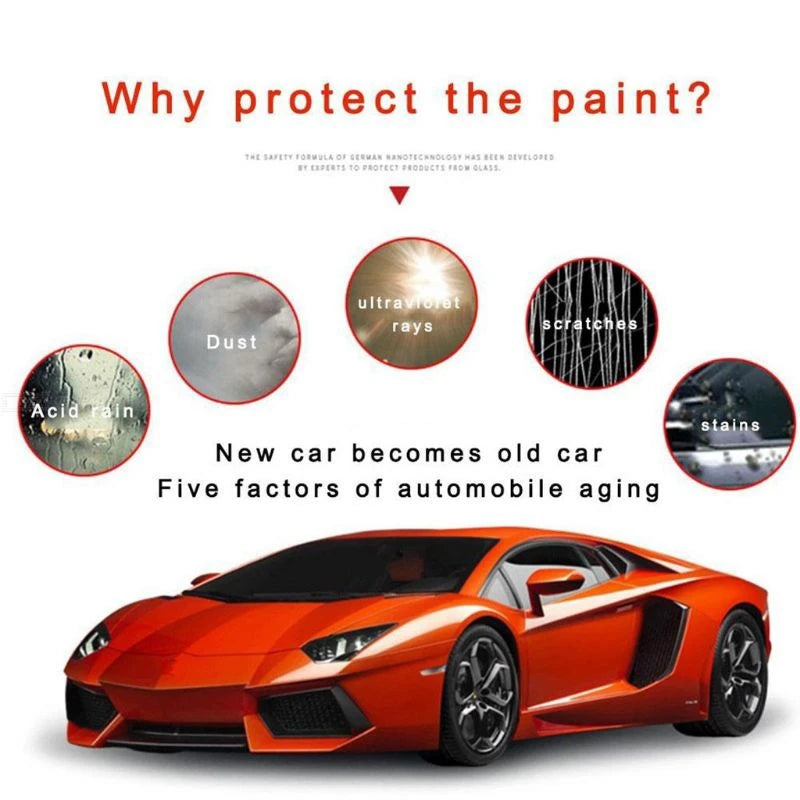 3 in 1 Ceramic Coating Spray – Quick Nano Polishing Wax for Car Paint Protection & Scratch Repair