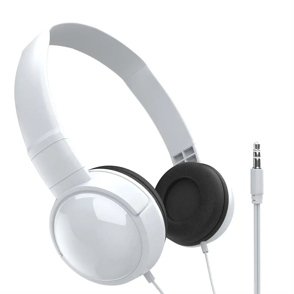 HiFi Stereo Wired Over-Ear Headphones – 3.5mm Adjustable Bass Headset for Music, Phone, Tablet & Laptop