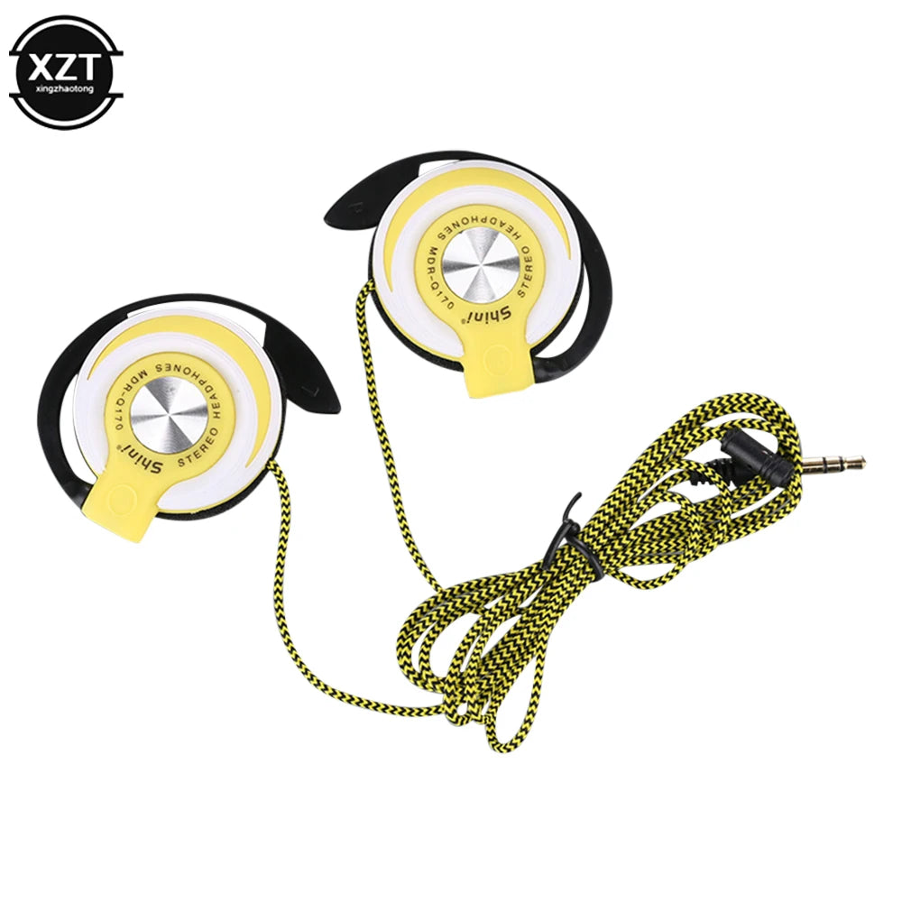 Wired Over-Ear Headphones – HIFI Deep Bass Ear Hook Headset with Noise Isolation for Music & Calls