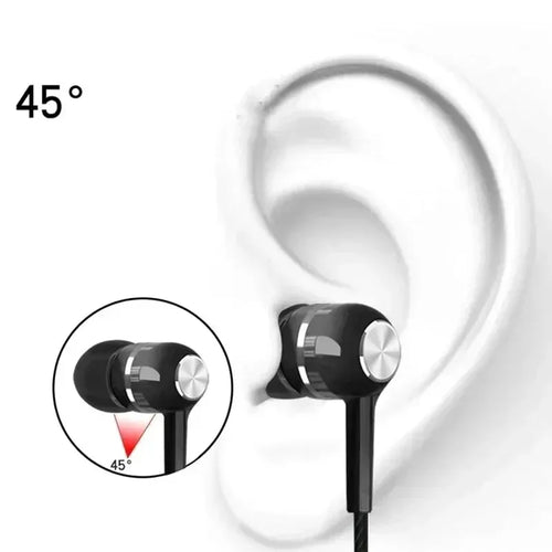 3.5mm Wired In-Ear Earphones – HIFI Heavy Bass Headset with Microphone for Music, Gaming & Sports
