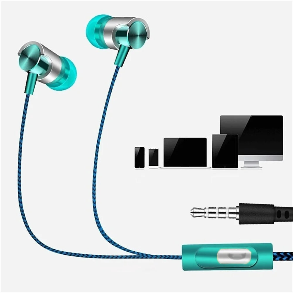 Wired In-Ear Earphones – Noise Cancelling Stereo Headphones with Ergonomic Design for Sports & Everyday Use