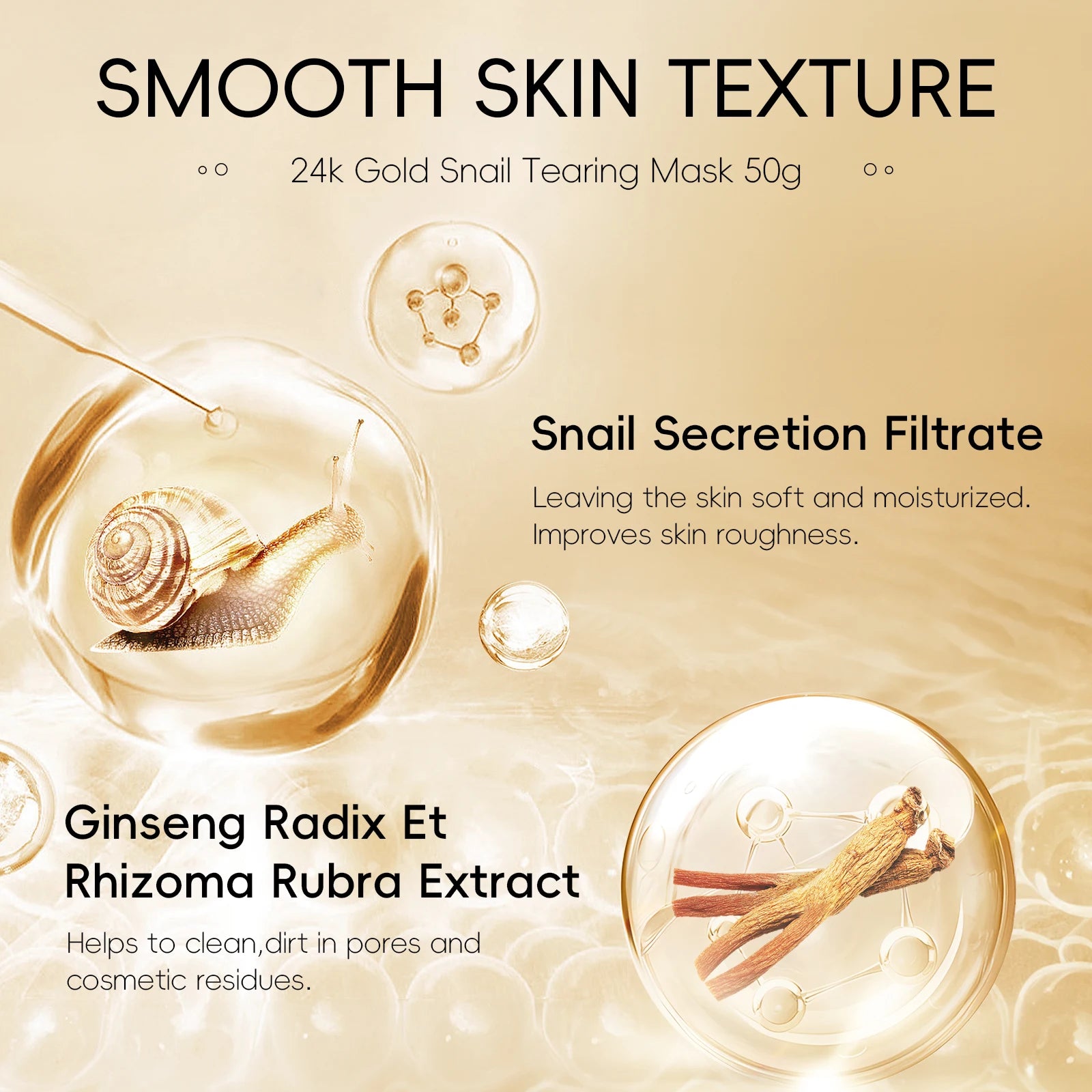 LAIKOU 24K Gold Snail Face Mask – Deep Clean & Pore Care
